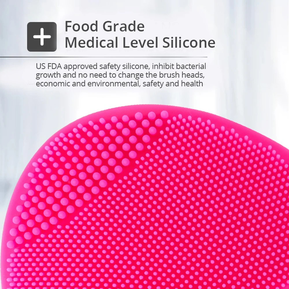 

Wakeforyou Mini Electric Vibration Facial Cleansing Brush Skin Remove Blackhead Pore Cleanser Waterproof Silicone Face Massager