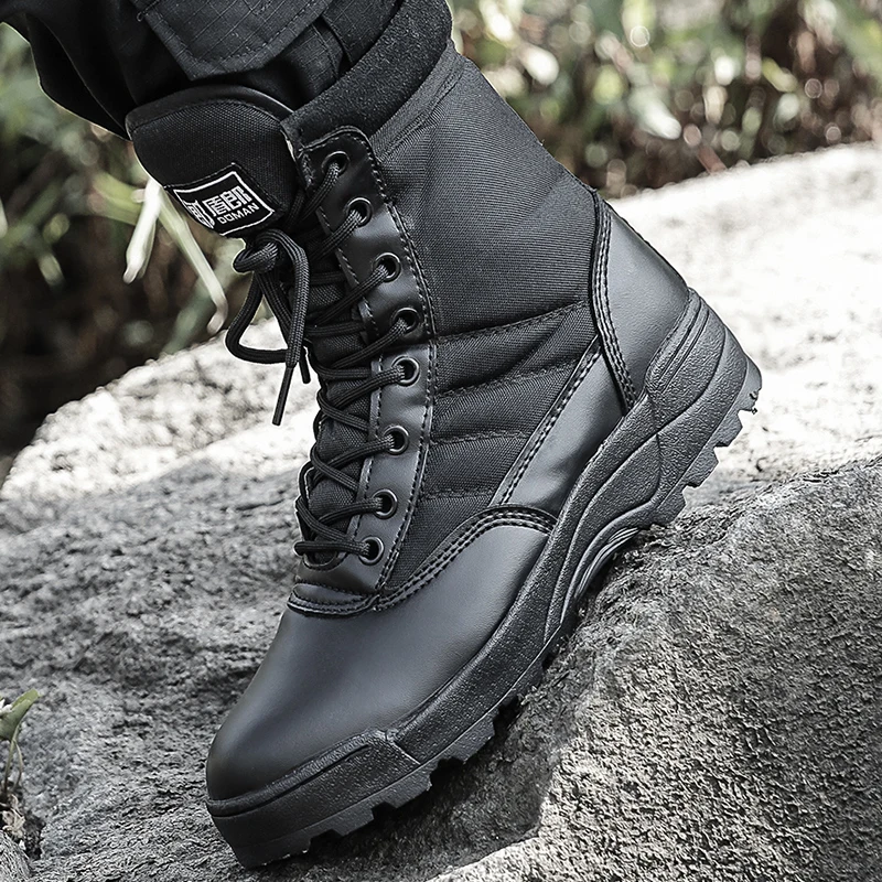 Winter ultra light combat boots military men special tactical  fans outdoor hiking desert land combat boots hiking shoes men