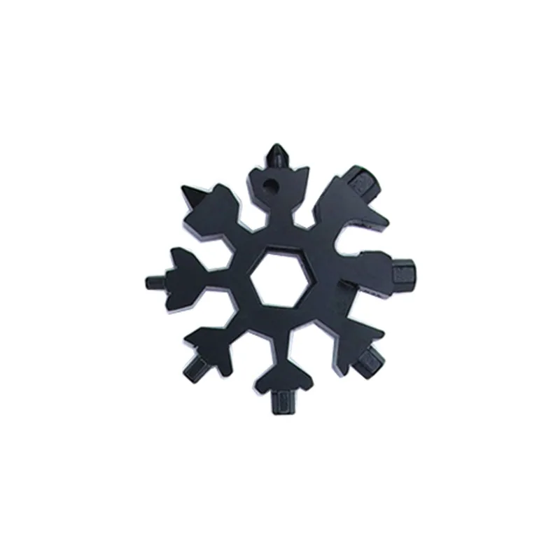 18-in-1 Snow Keychain Tools Multi-tool Wrenches Combination Stainless Steel Outdoor Portable Camouflage Snowflake Key Chain | Украшения и