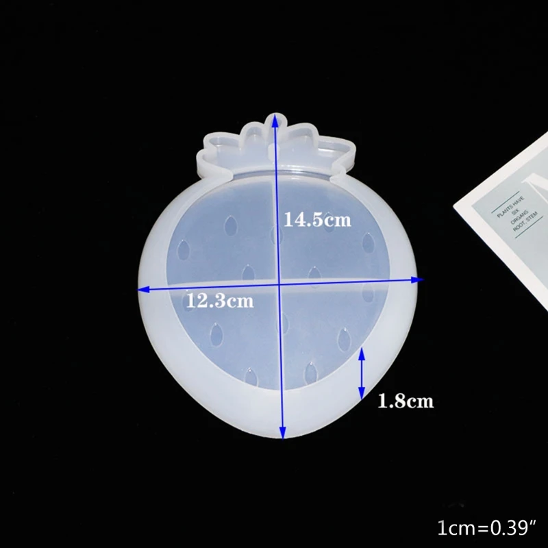

DIY Crystal Epoxy Resin Mold Strawberry Shape Fruit Dish Casting Silicone Mould