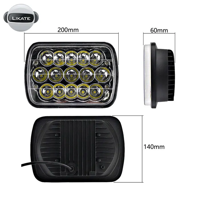 ЛКТ 7-дюймовый светодиодный прожектор для грузовика 45 Вт Белый H/L луч света 12 В