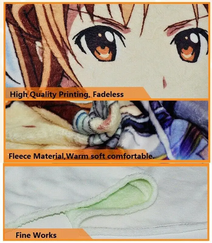 Anime Fleece Blanket and Bedspreads ZX Code reunion Kagamihara Azumi Kijino Shuri Blankets for Beds 200cm 100cm | Дом и сад