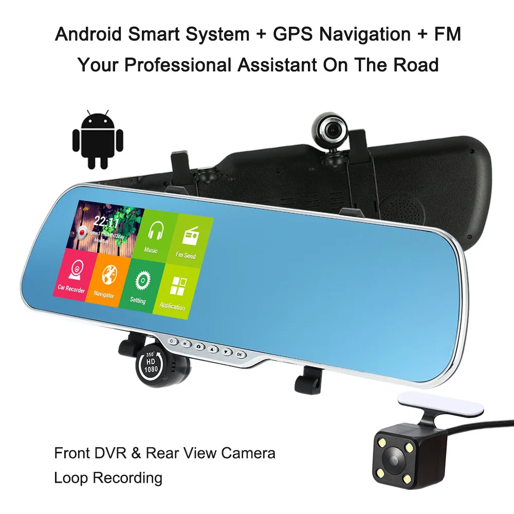 Maiyue star 5 0 дюймов Android full HD 1080P4.4 IPS экран Автомобильный видеорегистратор