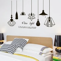 chandeliers lights wall stickers pvc material diy living room mural decals for teen bedroom children nursery home decoration