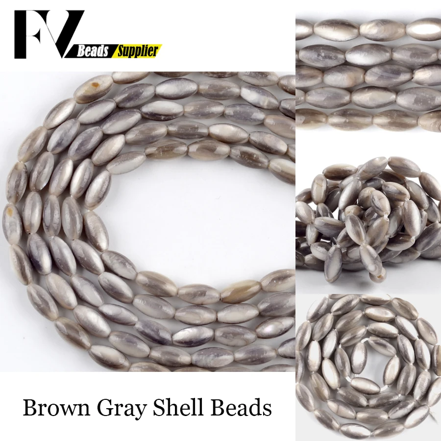 Натуральный 5*10 мм серый рис Форма стеклянные бусы для рукоделия ювелирных