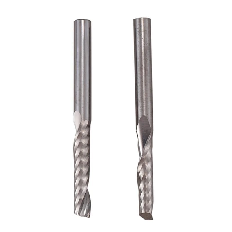 15Pcs SHK 4Mm Single Flute Down-Cut Spiral Endmills Left Hand Cutting Bit for Plastic Pvc Acrylic MDF Aluminum Woodworking | Инструменты