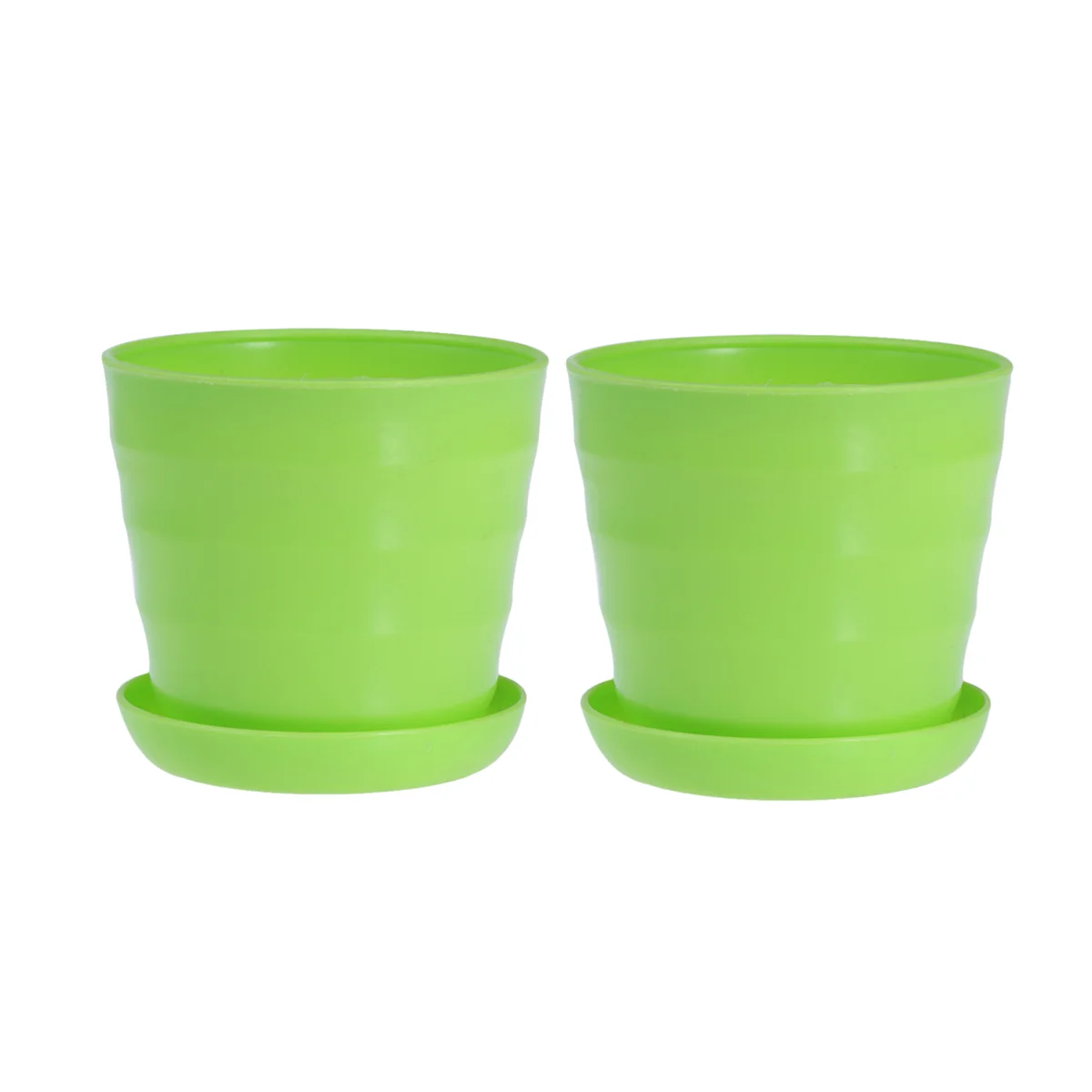 

10 шт., пластмассовые баночки для растений, в полоску