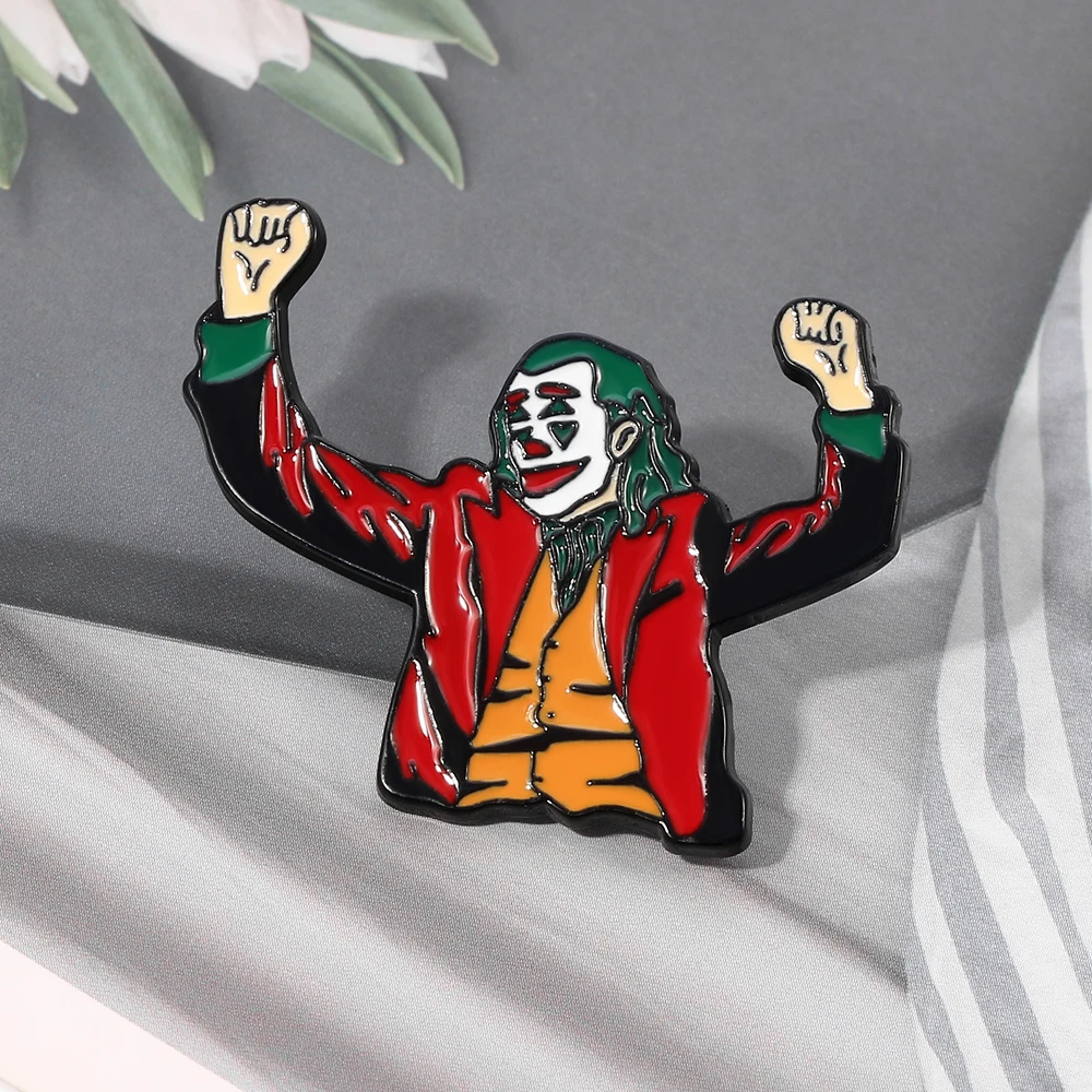 DC Clown Terrorist Joker Horror Brooch Enamel Lapel Fashion Pin Jackets Collar Pocket Badge Jewelry For Man Women Accessories | Украшения и