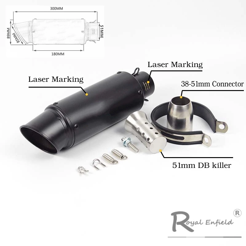 51/60 мм универсальный глушитель выхлопной трубы мотоцикла двойной влево скутер