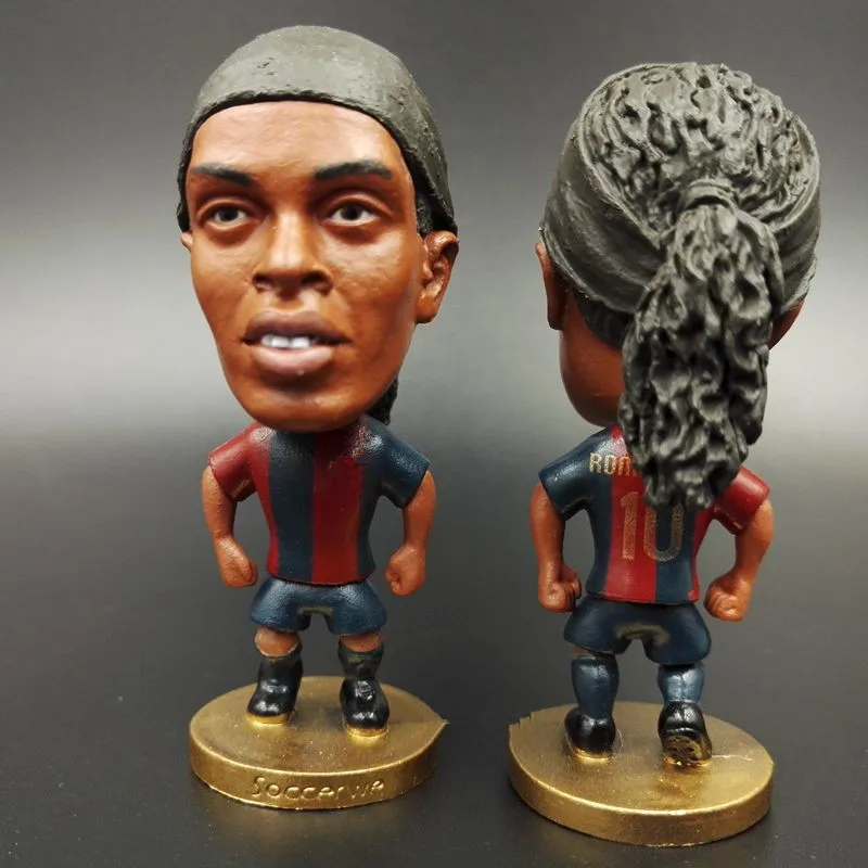 Фигурки игрока в футбол кукла Lionel Месси пике рональдино Суарез Eto 'o Iniesta 2 5 дюйма