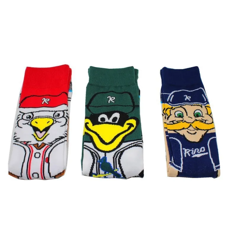 Cartoon pattern print socks cute fun men cotton lovers sock soft comfort breathable autumn winter sporting casual anime harajuku