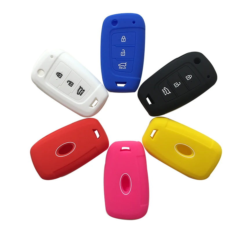 Силиконовый чехол для ключей с дистанционным управлением hyundai Solaris 2017 Santa Fe Elantra