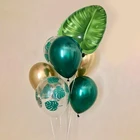 Пальмовых листьев латексных шаров летние Тропические Платья вечерние украшения хрома зеленый клипсы для воздушных шаров для свадьбы в гавайском стиле Вечерние AlohaДень Святого Валентина Декор Globos