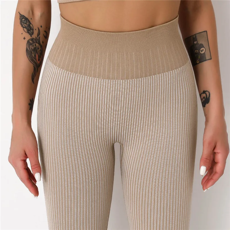 

Women Leggings Gym Workout Running Fitness Solid Sportswear Yoga Pants Training HighWaist Vital Jogging Peach Hip Tight Elastic