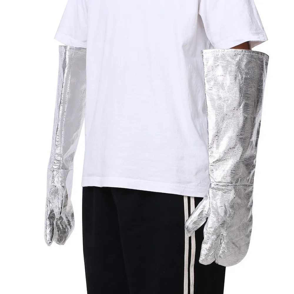 

1000 Degrees Celsius Aluminized Heat Resistant Gloves High Temperature Safety Work Gloves Aluminum Foil Fireproof Gloves