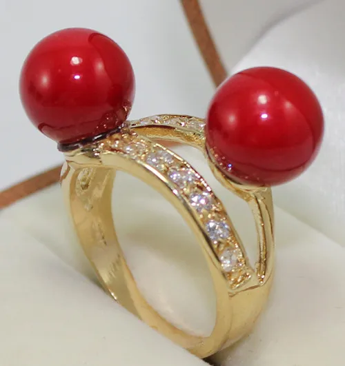 wholesale lovely 6-8mm red stone beads lady's fashion ring(#7.8.9) 5.29 | Украшения и аксессуары