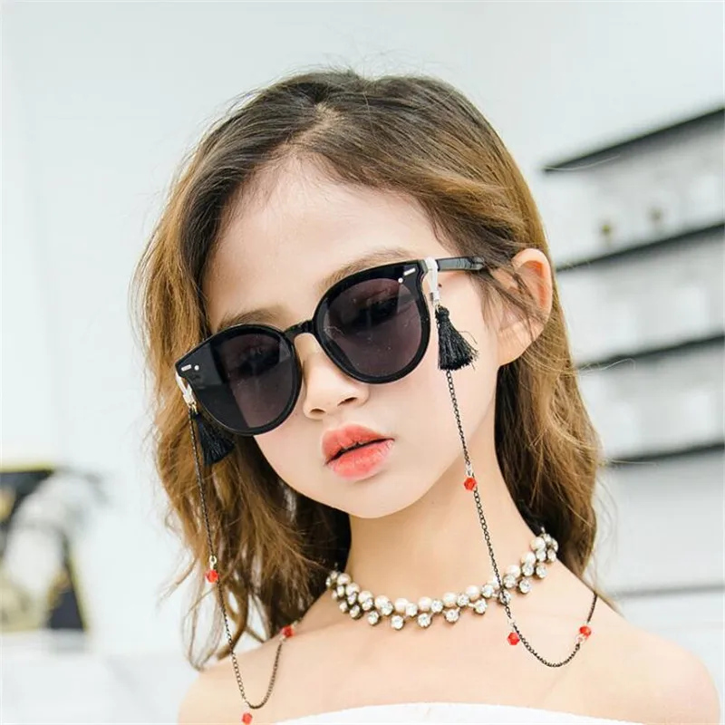 Детские солнцезащитные очки кошачий глаз с круглыми линзами винтажные для