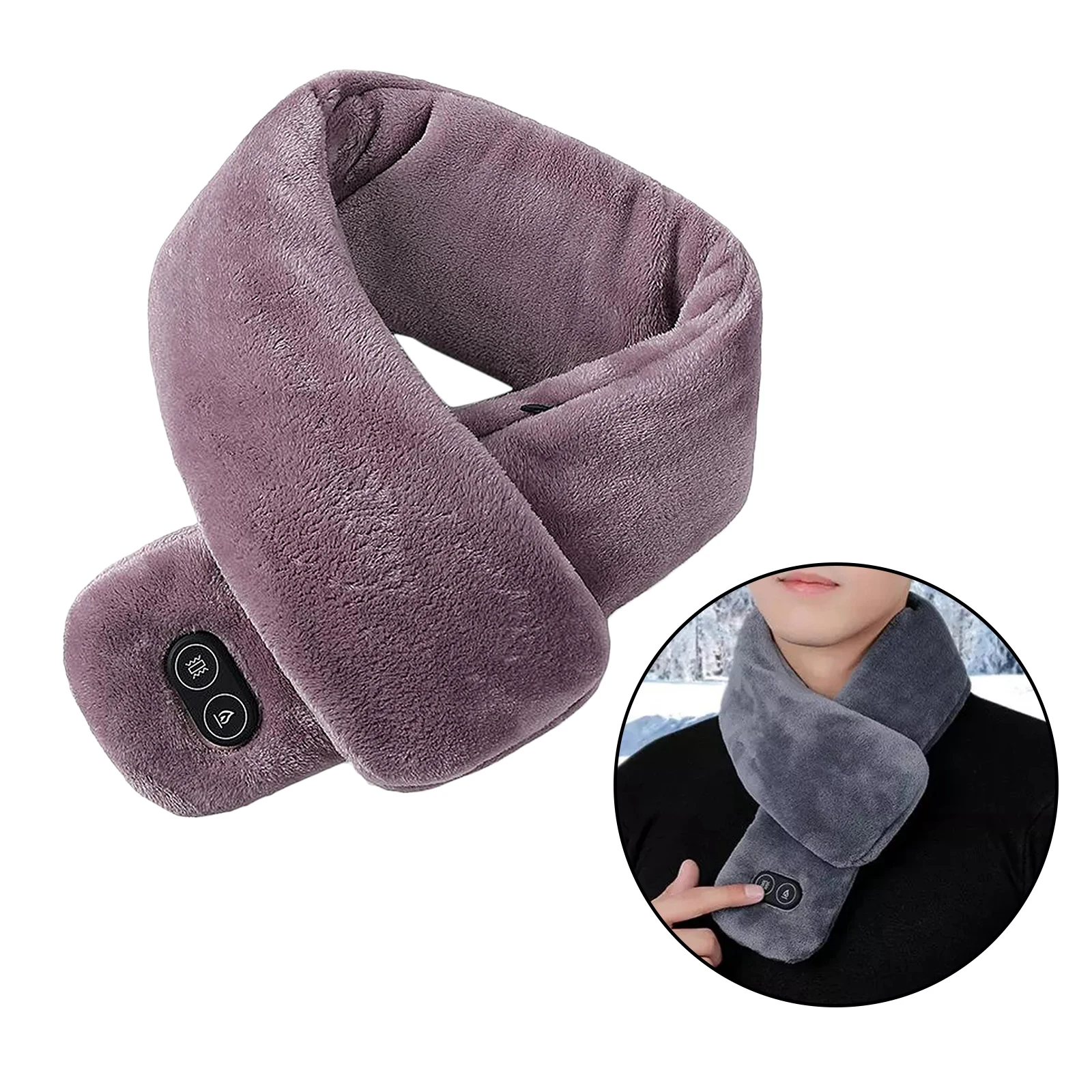 

USB Heated Scarf Massage Thermal for Neck Warmer Outdoor Indoor Hiking Walking