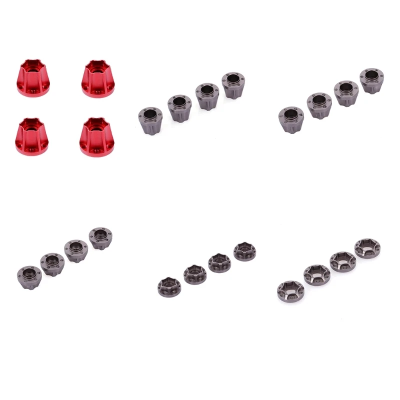 

4 Pieces Aluminum RC Car Wheel Hex Hub Gift for DIY Lovers&Adults Upgrades Parts Replacement Corrosion Resistance