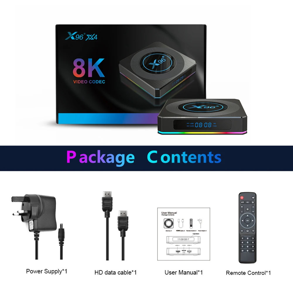

X96 X4 Amlogic S905X4, Android 11, 4 , 64