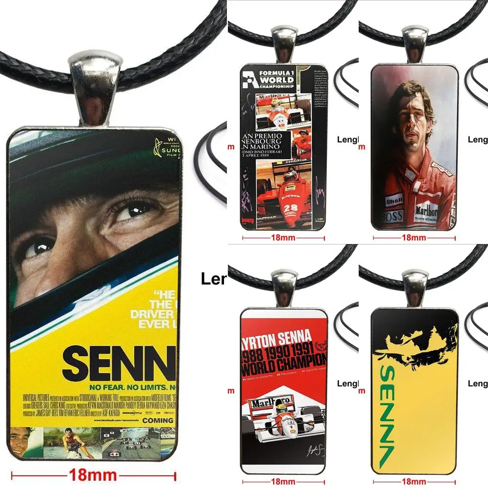 Ayrton Senna модное ожерелье ручной работы Прямоугольная форма колье ювелирные