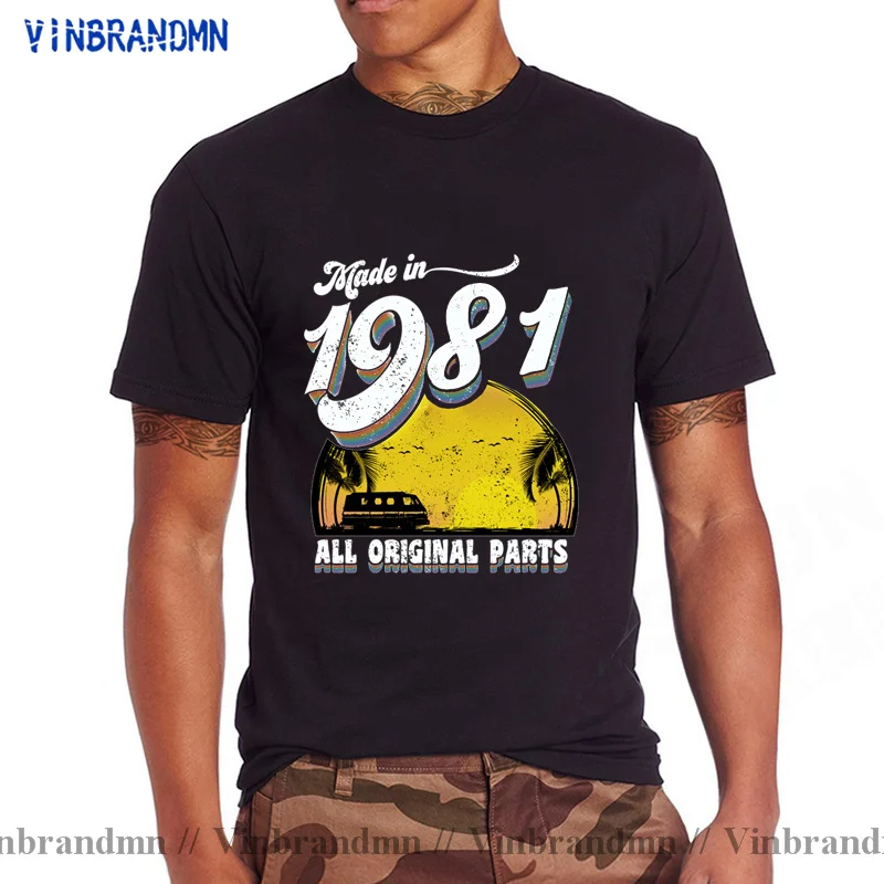 Футболка с забавным принтом Сделано в 1981 году 40 лет удивительности на 40-летие