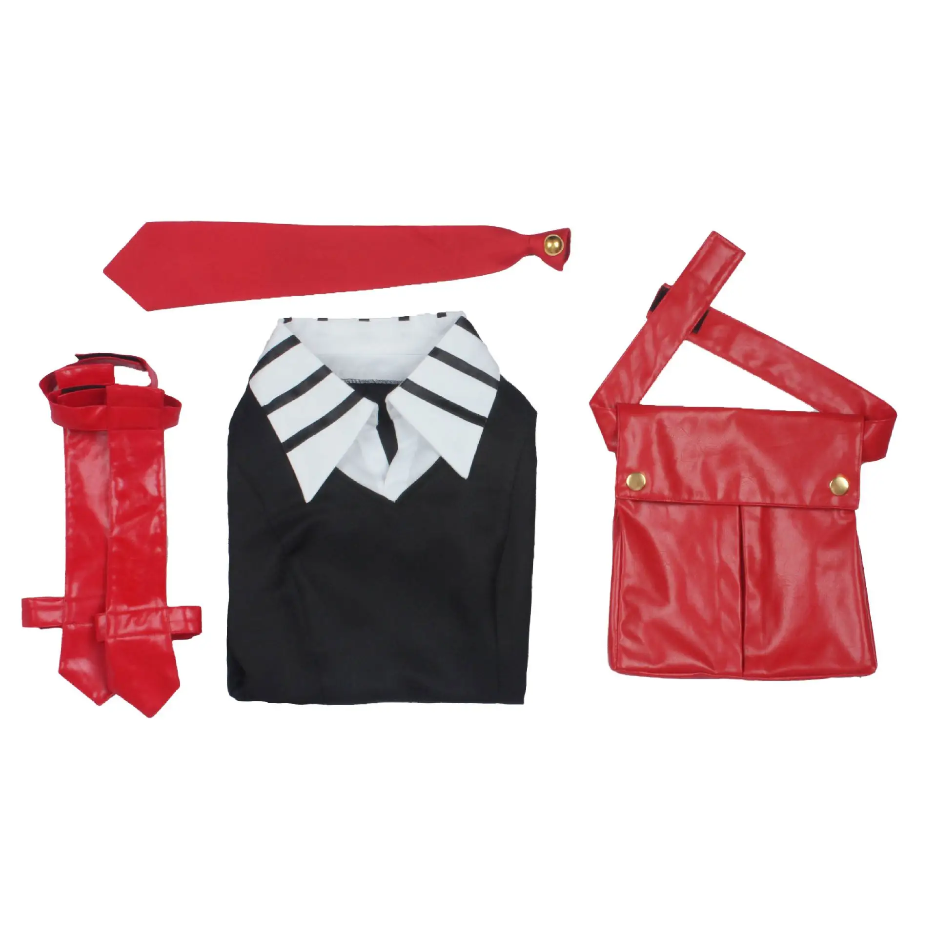 Japan Anime Akame ga KILL Dress Cosplay Costume Akame Women Halloween Party Costume +Belt + Tie Accessories Sets C81X11 images - 6