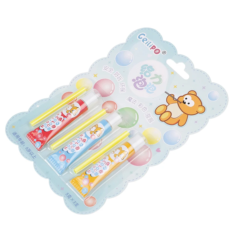 

3pcs/set Safe Magic Bubble Glue Toy Blowing Colorful Bubble Ball Space Balloon
