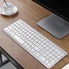 Bluetooth-клавиатура перезаряжаемая портативная Bt беспроводная клавиатура с номером для ПК Бесшумная ультратонкая металлическая клавиатура для рабочего стола