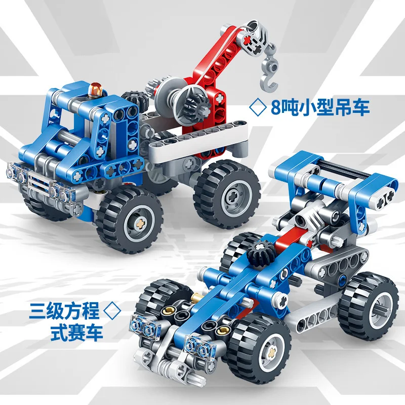 Полевые солдаты 4 в 1 военные строительные блоки треки связывают машины Детские