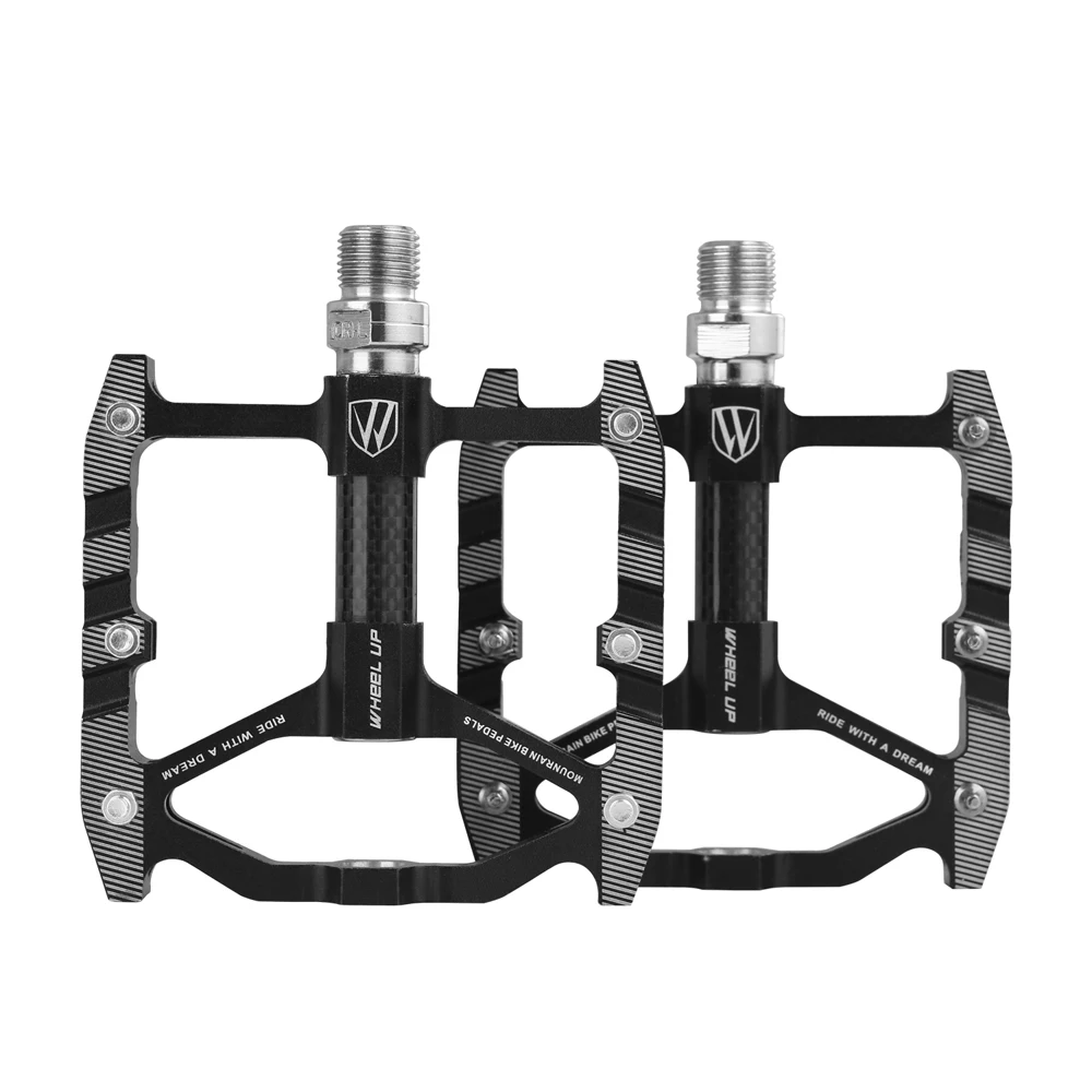 

2pcs WHEEL UP Bike Pedals Aluminium Alloy Carbon Tube Bicycle Platform Lightweight Pedals Bike Accessory for MTB Road Bike