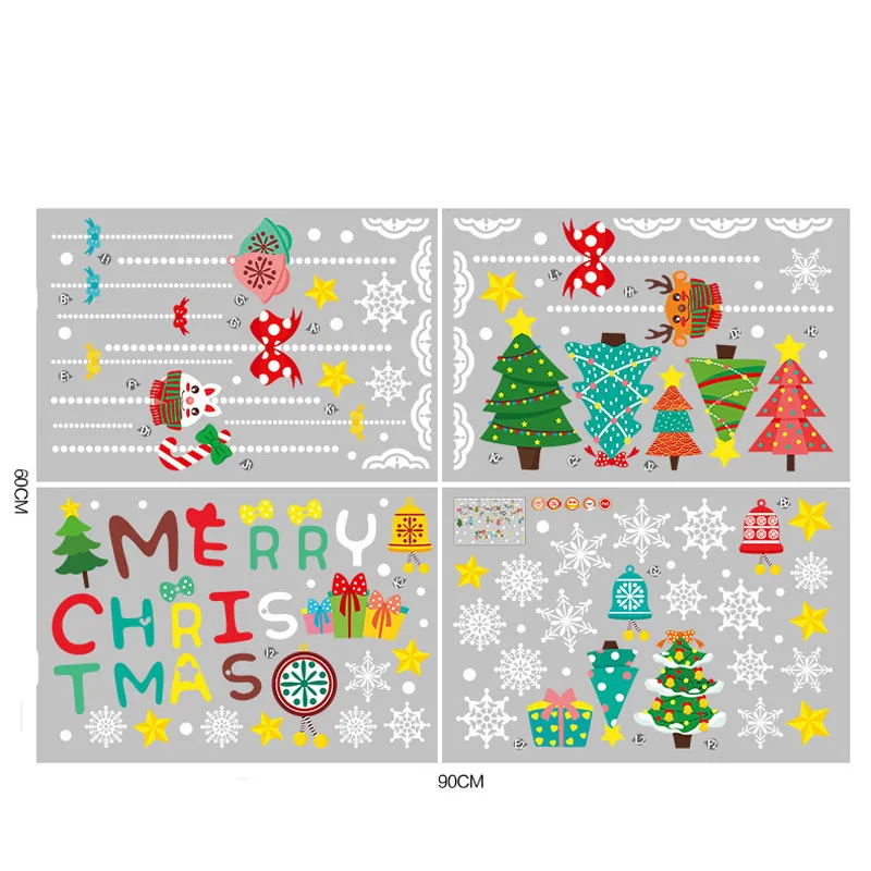 

Merry Christmas home decor wall sticker window sticker snowflake tree window stickers Christmas wall stickers for kids rooms