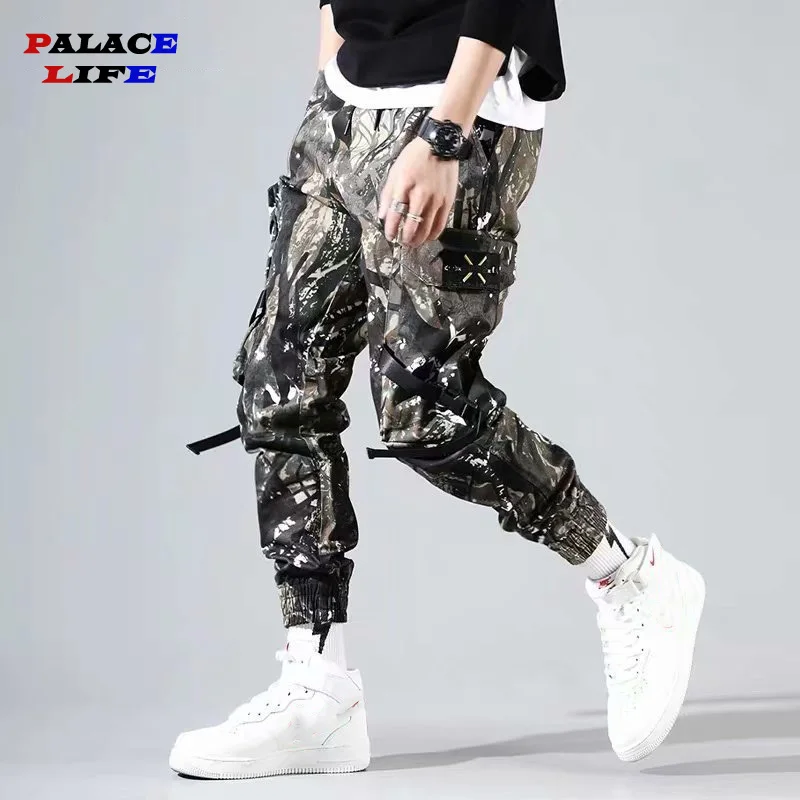 

2020 Hot Sale Men Hip Hop Camouflage Patchwork Sweatpants Joggers trousers Hombre Male Casual Fashion Cargo Pants Men Pants