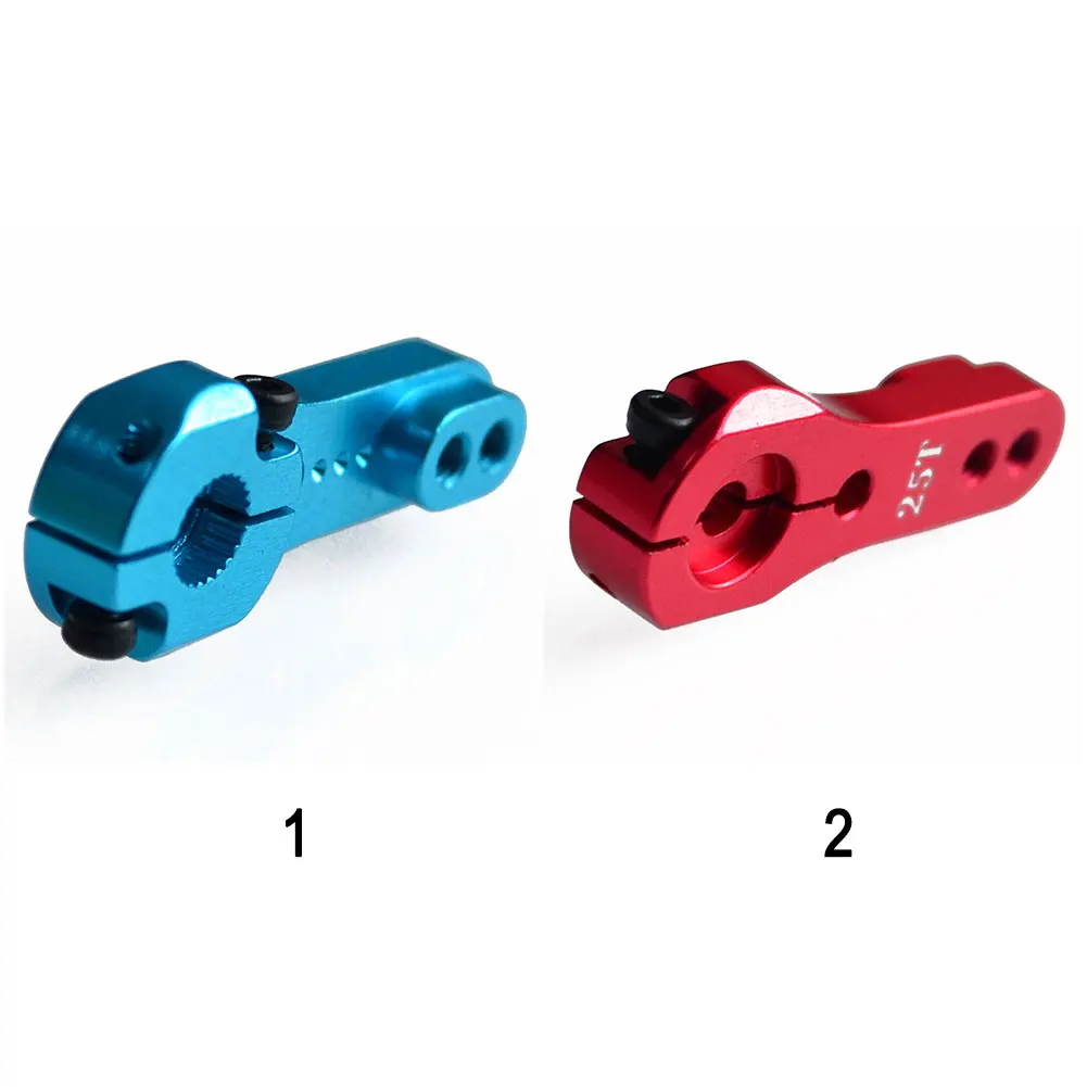 

Easy Install Replacement Parts Professional Red Blue Durable Lightweight Aluminium 25T RC Model Motor Servo Horn Rocker Arm