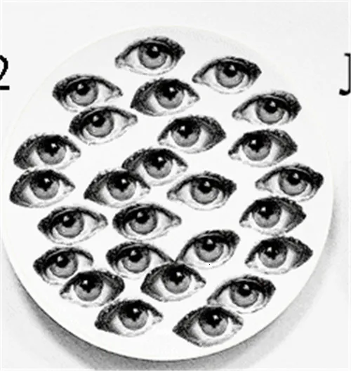 2 " 7" " Мода Fornasetti Тарелка декоративная подвесная тарелка домашнее украшение Настенная посуда керамический Декор Европейское настенное блюдо - Цвет: 2