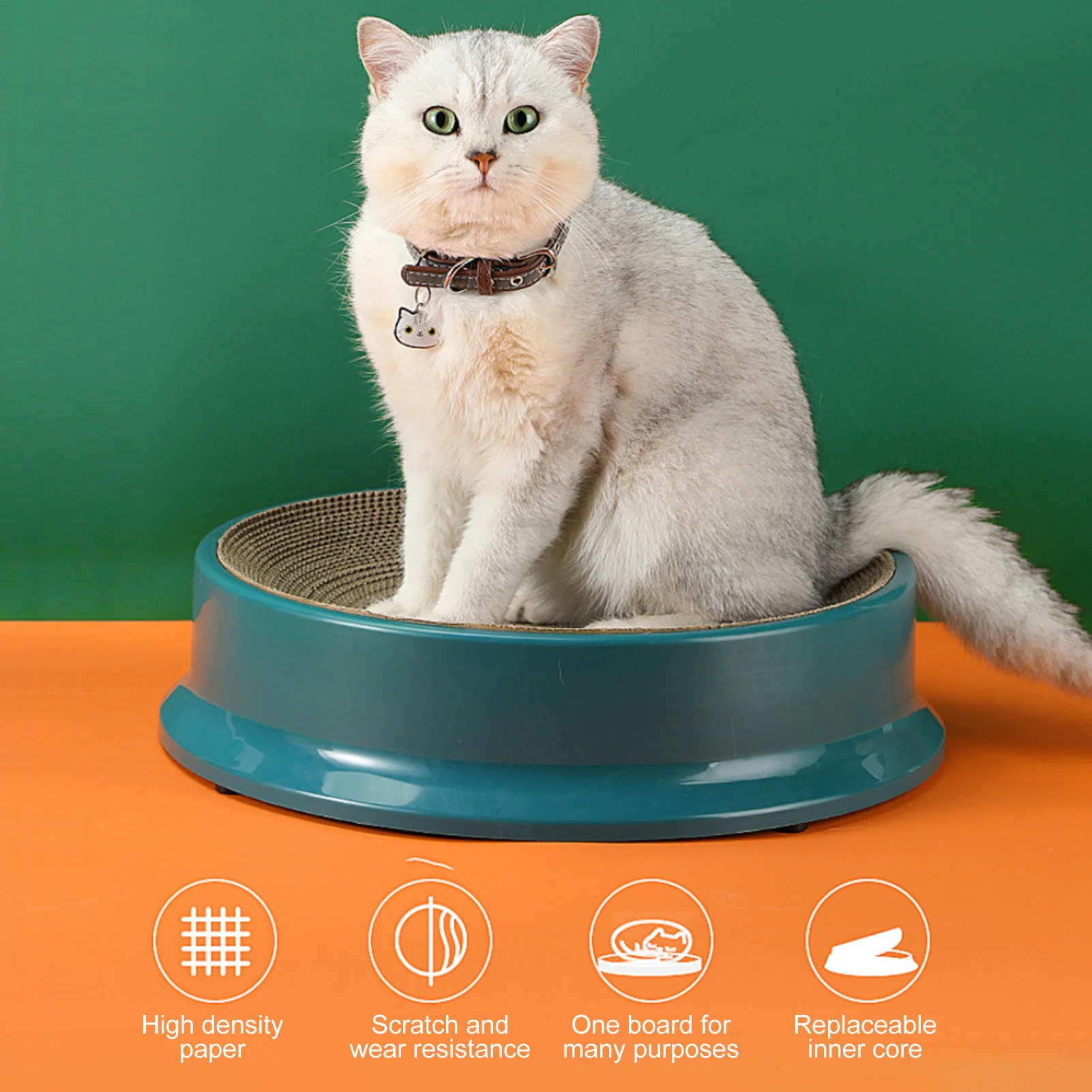 Игрушка для кошек из гофрированной бумаги Интерактивная Когтеточка с подъемом и