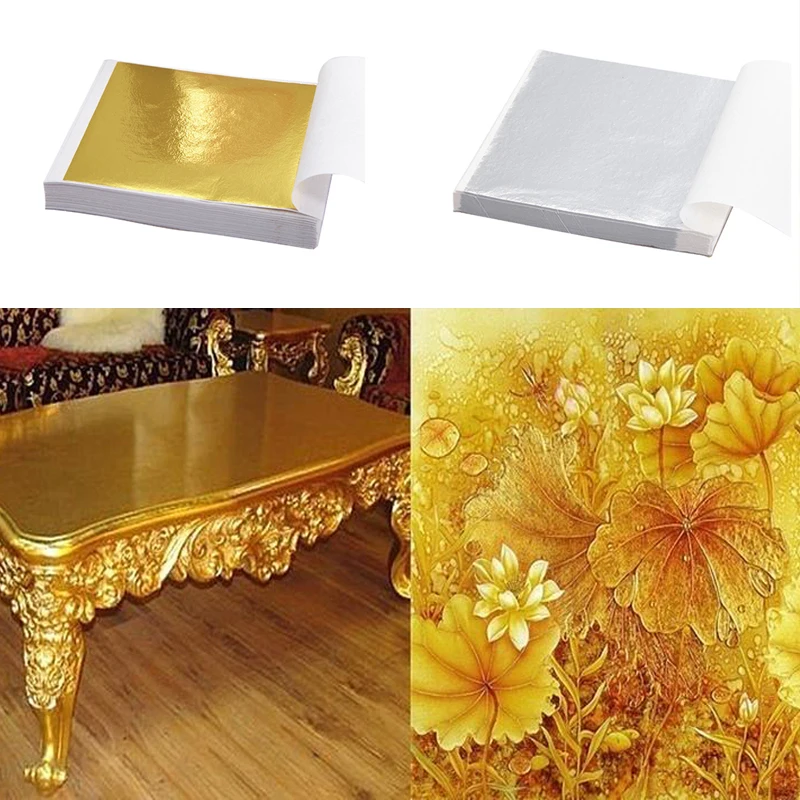 100 шт./компл. золотистого/серебристого цвета скользящие листы маска для торта