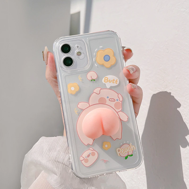 

Three-dimensional Piggy Butt Case For iPhone 13 13mini 13Pro 13ProMax 12 12mini 12Pro 12ProMax 11 11Pro 11ProMax X XS XR 8Plus