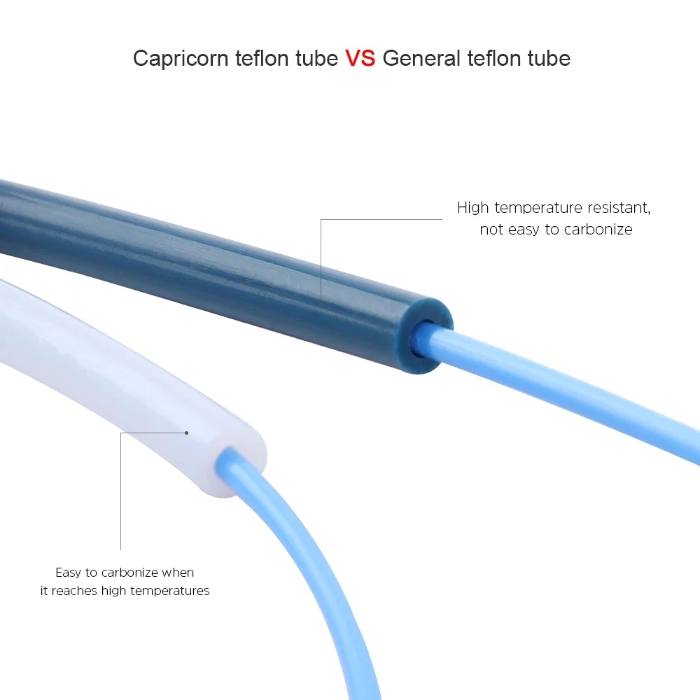 Creality Capricorn Bowden PTFE Tube XS Series 1M+1Pcs Quick Fitting +1Pcs Straight Pneumatic Push 3DP New Tubing | Компьютеры и офис