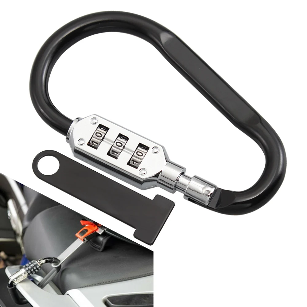 Черный серебристый 3 разрядным шлем безопасности замок с центральным ремешком в