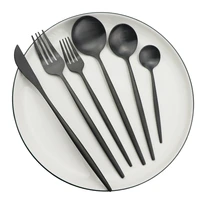 rose gold flatware cutlery set 304 stainless steel dinnerware dessert salad fork spoon silverware set kitchen tableware nordic