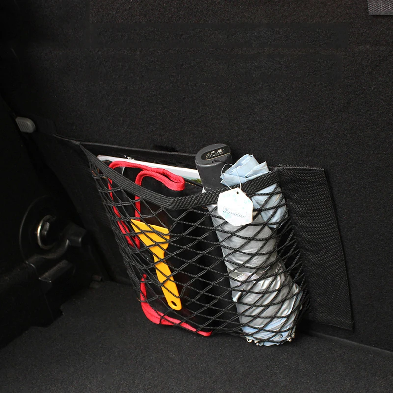 

Car Trunk Mesh Net Storage Bag Door Seat Hook Loop Bag For Mini Cooper JCW Smart fortwo forfour Interior Accessories