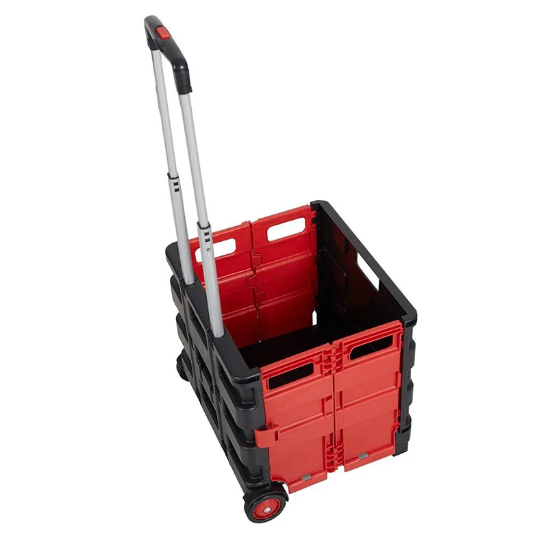 Folding Shopping Cart with Wheels Collapsible Grocery Storage Transit Utility Hand for Daily Use 77 Lbs Capacity | Мебель