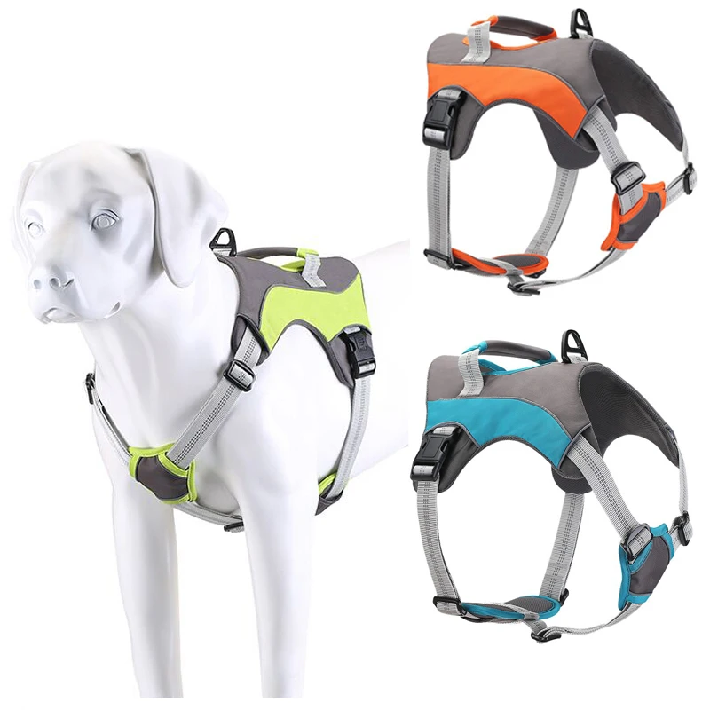 Medium Big Dog Harness For Dogs Outdoor Sport Vest Harness  Reflective Secure Multi-Use Pet Harness Dog Harness Large Vest