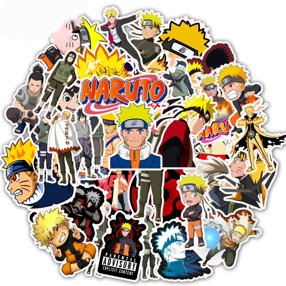 

20/30/50PCS Cartoon Anime Naruto Deco Stickers Motorcycle Helmet Phone Guitar Waterproof Graffiti Sticker Kid Toy Christmas Gift