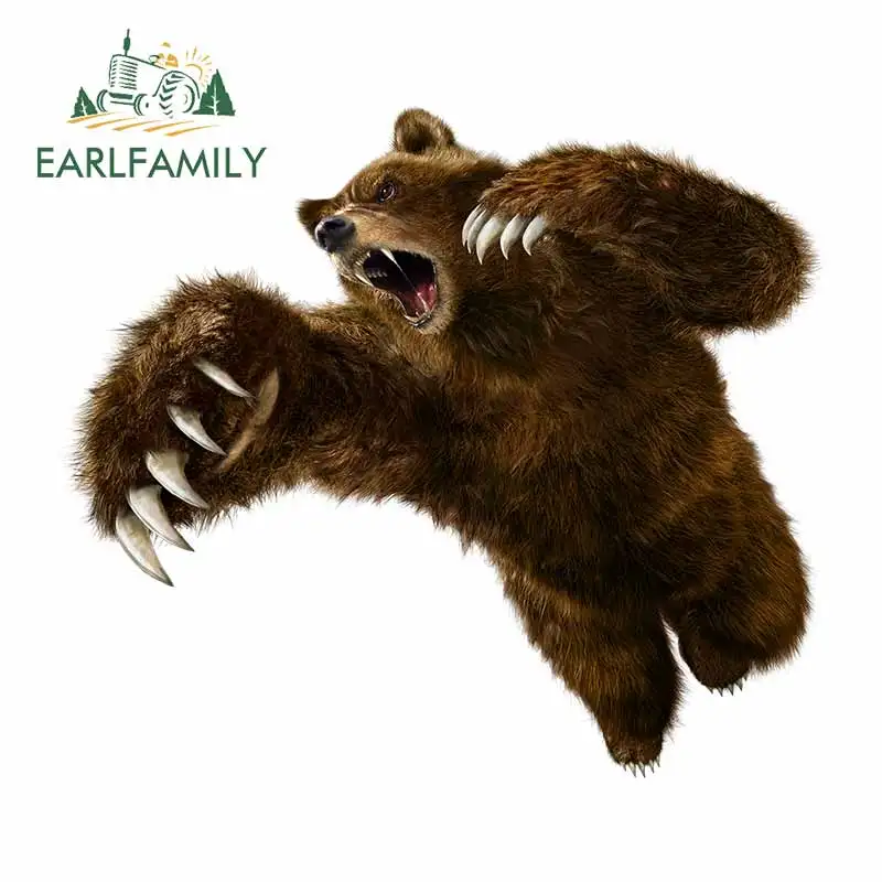 EARLFAMILY 13 см x 11 5 супер коричневый медведь Tynker модная Автомобильная наклейка