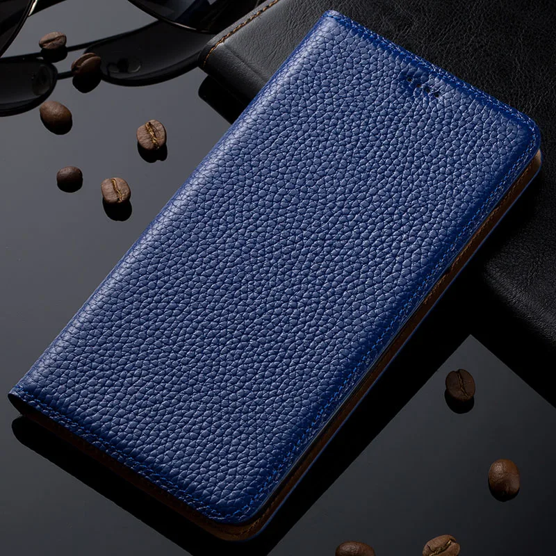 

Case for TP-Link Neffos C9S X20 C9 MAX Litchi Genuine Leather Flip Stand Leather Cover for Neffos C5 Plus Phone case