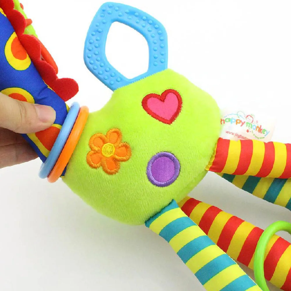 

Baby Soft Giraffe Animal Handbells Rattles Plush Infant Baby Development Handle Toys Hot Selling WIth Teether Newborn Baby Toys