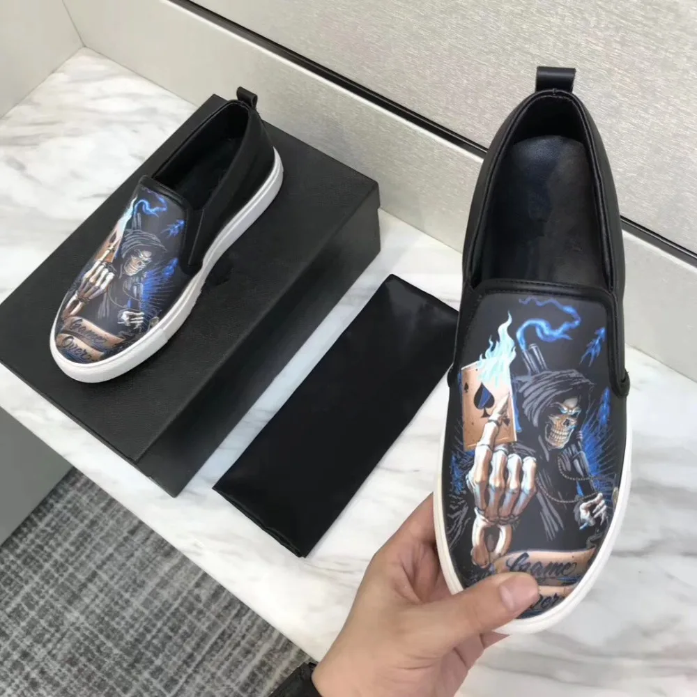 Мужские мокасины на плоской подошве из натуральной вечерние | Обувь