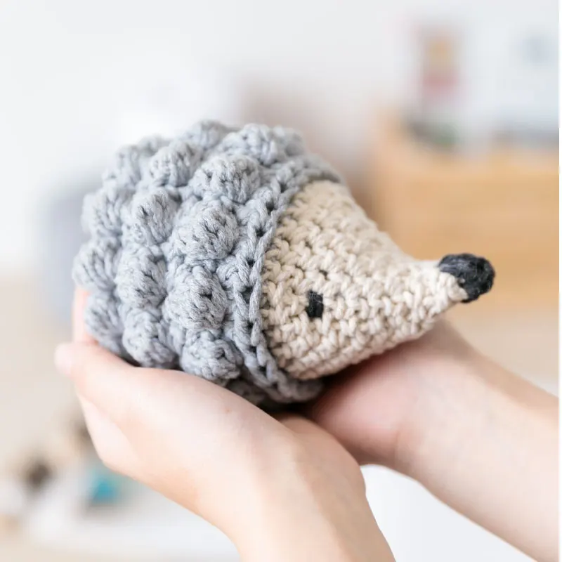 

Handmade Hedgehog Crochet Animal Craft Baby Children Bed Room Nursery Decor Display Figurines Home Decoration Accessories